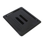 GN 1/2, Standard Solid Cover, Black, for Polycarbonate Gastronorm Container 