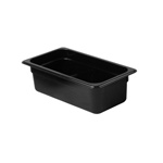 GN 1/3, 100mm Deep, 3.8Ltr Gastronorm Container, Polycarbonate, Black 