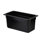 GN 1/3, 150mm Deep, 5.1Ltr Gastronorm Container, Polycarbonate, Black 