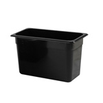 GN 1/3, 200mm Deep, 7Ltr Gastronorm Container, Polycarbonate, Black 