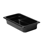 GN 1/3, 65mm Deep, 2.5 Ltr Gastronorm Container, Polycarbonate, Black 
