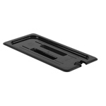GN 1/3, Notched Slotted Cover, Black, for Polycarbonate Gastronorm Container 