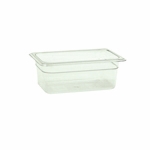 GN 1/4, 100mm Deep, 2.4Ltr, Gastronorm Container, Polycarbonate, Clear 