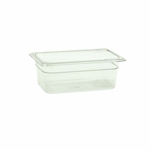 GN 1/4, 100mm Deep, 2.4Ltr, Gastronorm Container, Polycarbonate, Clear 