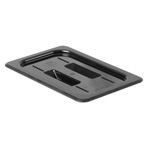 GN 1/4, Standard Solid Cover, Black, for Polycarbonate Gastronorm Container 