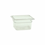 GN 1/6, 100mm Deep, 1.6Ltr, Gastronorm Container, Polycarbonate, Clear 