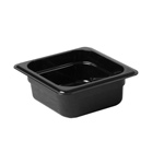 GN 1/6, 65mm Deep, 1.05Ltr Gastronorm Container, Polycarbonate, Black 