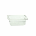 GN 1/6, 65mm Deep, 1.05Ltr, Gastronorm Container, Polycarbonate, Clear 