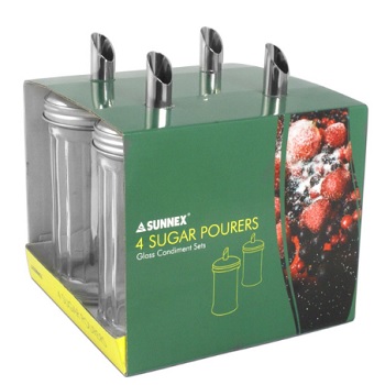Glass Sugar Pourers 4 Pack 