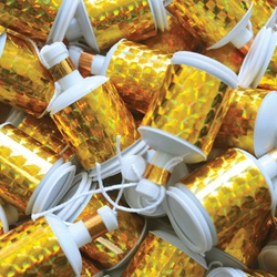 Gold Holographic Party Poppers (20 Pack) 