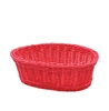 Handwoven Ridal Oval Basket, Red, 9.25 x 6.25 x 3.25” 