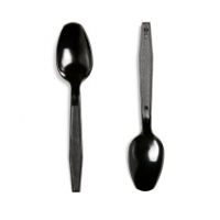 Heavy Duty Black Plastic PS Teaspoon (x1000) 