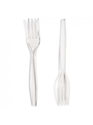 Heavy Duty Clear Plastic PS Fork (x1000) 
