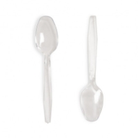 Heavy Duty Clear Plastic PS Teaspoon (x1000) 