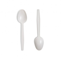 Heavy Duty White Plastic PS Teaspoon (x1000) 