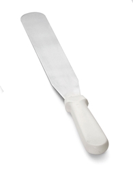  Icing Spatula, Stainless Steel with White ABS Handle, 10” 