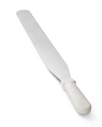 Icing Spatula, Stainless Steel with White ABS Handle, 14” 