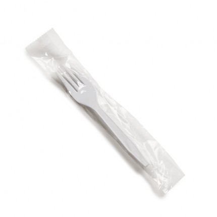 Ind Wrapped Medium Duty White Plastic PS Fork (x500) 
