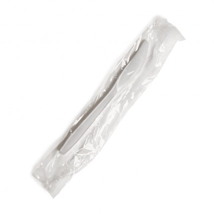 Ind Wrapped Medium Duty White Plastic PS Knife (x500) 