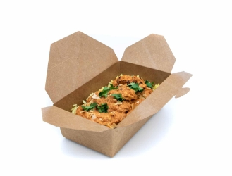 KRAFT FOOD BOX RECTANGULAR - LEAK PROOF  ( 300 PK )  