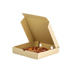 Kraft Pizza Box 12” (305 x 305 x 38mm)  (100 Pack) Kraft, Pizza, Box, 12"