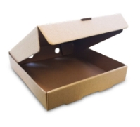 Kraft Pizza Box 14"  (356 x 356 x 38mm)  (100 Pack) Kraft, Pizza, Box, 14"