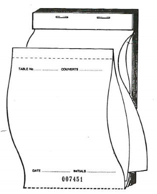 Large Triplicate Order Pads - Carbonless (100 Pack) Large, Triplicate, NCR, Waiters, Pads, 82.5mm, 165mm, Bemrose, Booth