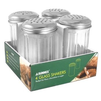 Large Glass Shakers 4 Pack 