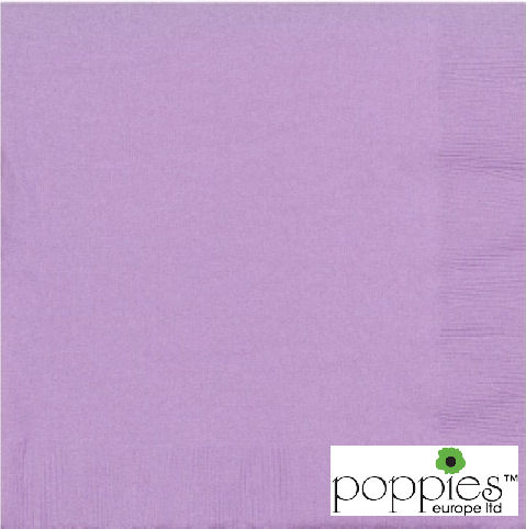 Lilac 3 Ply 40cm Napkins (1000 Pack) 