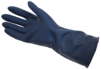Long Sleeve Black Heavy Duty Rubber Gloves Med/LRG 