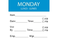 MONDAY Day Label - 50mm x 50mm (x500) 