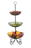 Mediterranean Collection(TM) Three-Tiered Fruit Basket, 10, 12 & 14” dia Baskets, 33.5” H 