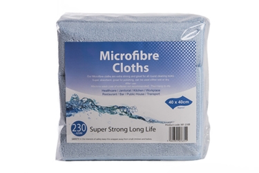 Microfiber Cleaning Cloth 230g Blue (10 Pack) 
