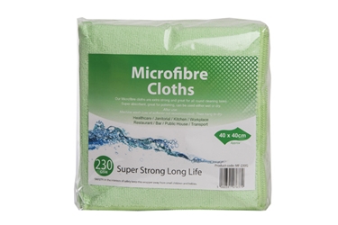 Microfiber Cleaning Cloth 230g Green (10 Pack) 