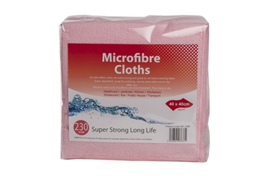Microfiber Cleaning Cloth 230g Red (10 Pack) 