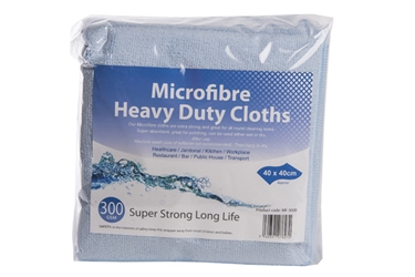 Microfiber Cleaning Cloth 300g Blue (10 Pack) 