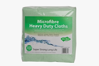 Microfiber Cleaning Cloth 300g Green (10 Pack) 