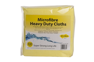 Microfiber Cleaning Cloth 300g Yellow (10 Pack) 