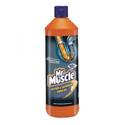 Mr Muscle Kitchen & Bathroom Drain Gel (6x1L Pack) 