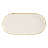 Oatmeal Narrow Oval Plate 30cm (Pack of 6) 