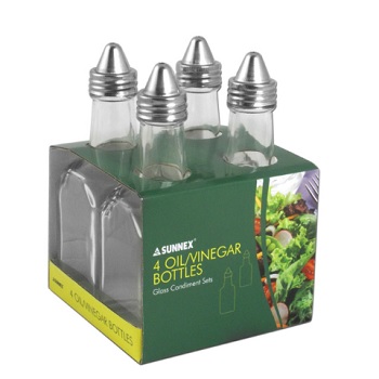 Oil / Vinegar Bottles (Pack Of 4) 