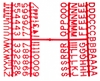 Peg Letter Set Red 1 1/4 Inch (Each) Peg, Letter, Set, Red, 1, 1/4, Inch, Beaumont