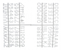 Peg Letter Set White 1/4 Inch (Each) Peg, Letter, Set, White, 1/4, Inch, Beaumont