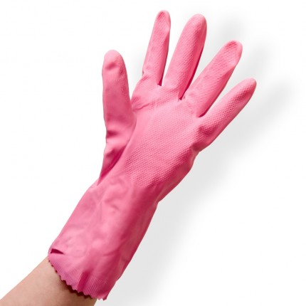 Pink Household Rubber Glove Large 