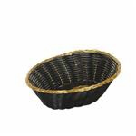 Plastic Bread Container Oval Gold 235mm x 178mm x 57mm / 9 1/4? x 7? x 2 1/4? 