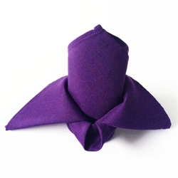 Polyester Purple 20x20” (5 Pack) Napkins, Linen, Cotton, Polyester, Spun, 
