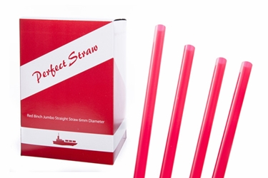 Red 8" Jumbo Straws (x500) 