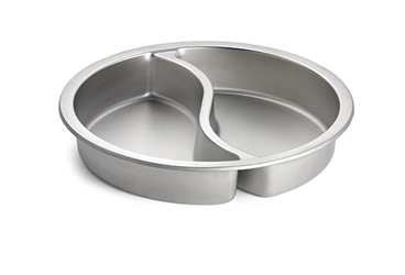 Replacement 15” dia Stainless Steel Round Divided Food Pan, Fits CW40182 