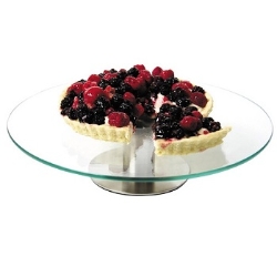 Revolving Glass Cake Stand D30Cm / H7Cm 