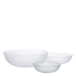 Round Clear Pebbled Bowl 11” / 27.5cm 101.25oz / 288cl (12 Pack) 